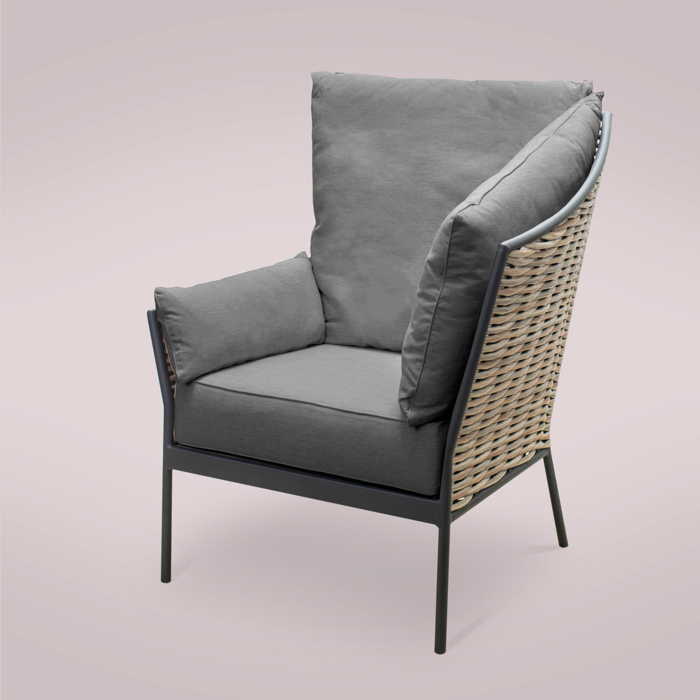 YANG High Low Armchair - Left - Wheat & Dark Grey (Floor Model)