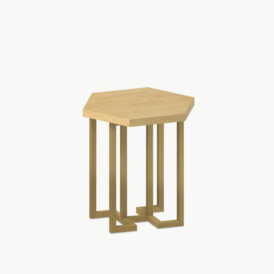 Solid Elm Wood (Clear) / Brass