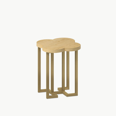 Solid Elm Wood (Clear) / Brass