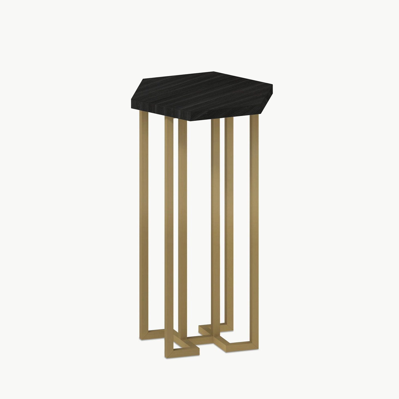 YUAN Loft Side Table (Tall) - LIU Hexagon - Solid Wood (Floor Model)