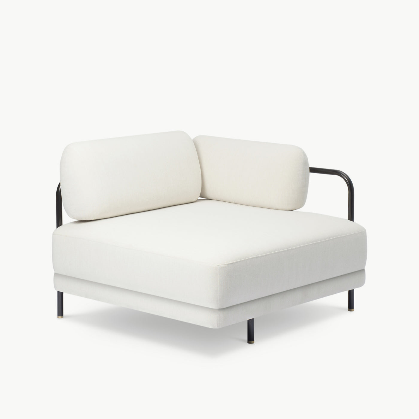 ALEX Lounge Chair - Left in Fabric (Ivory)