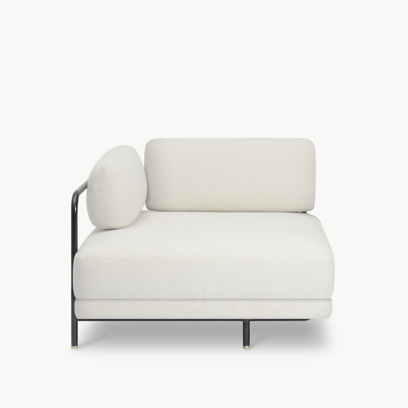 ALEX Lounge Chair - Right in Fabric (Ivory)