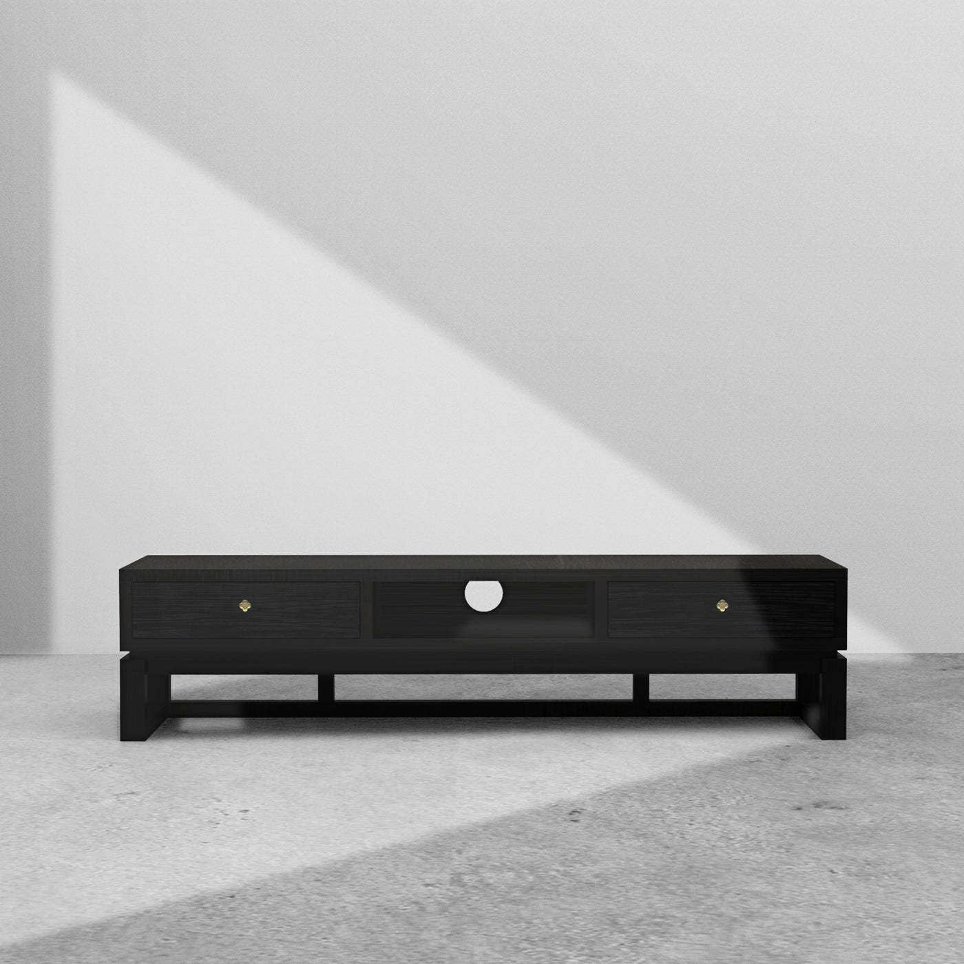 KIAN Old Elm Wood Console - Midnight