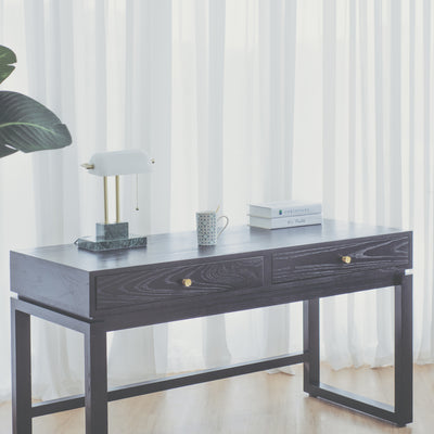 KIAN Old Elm Wood Desk - Midnight