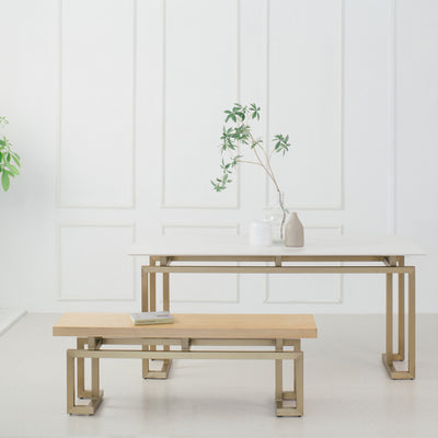MING Dining Table - Natural Marble