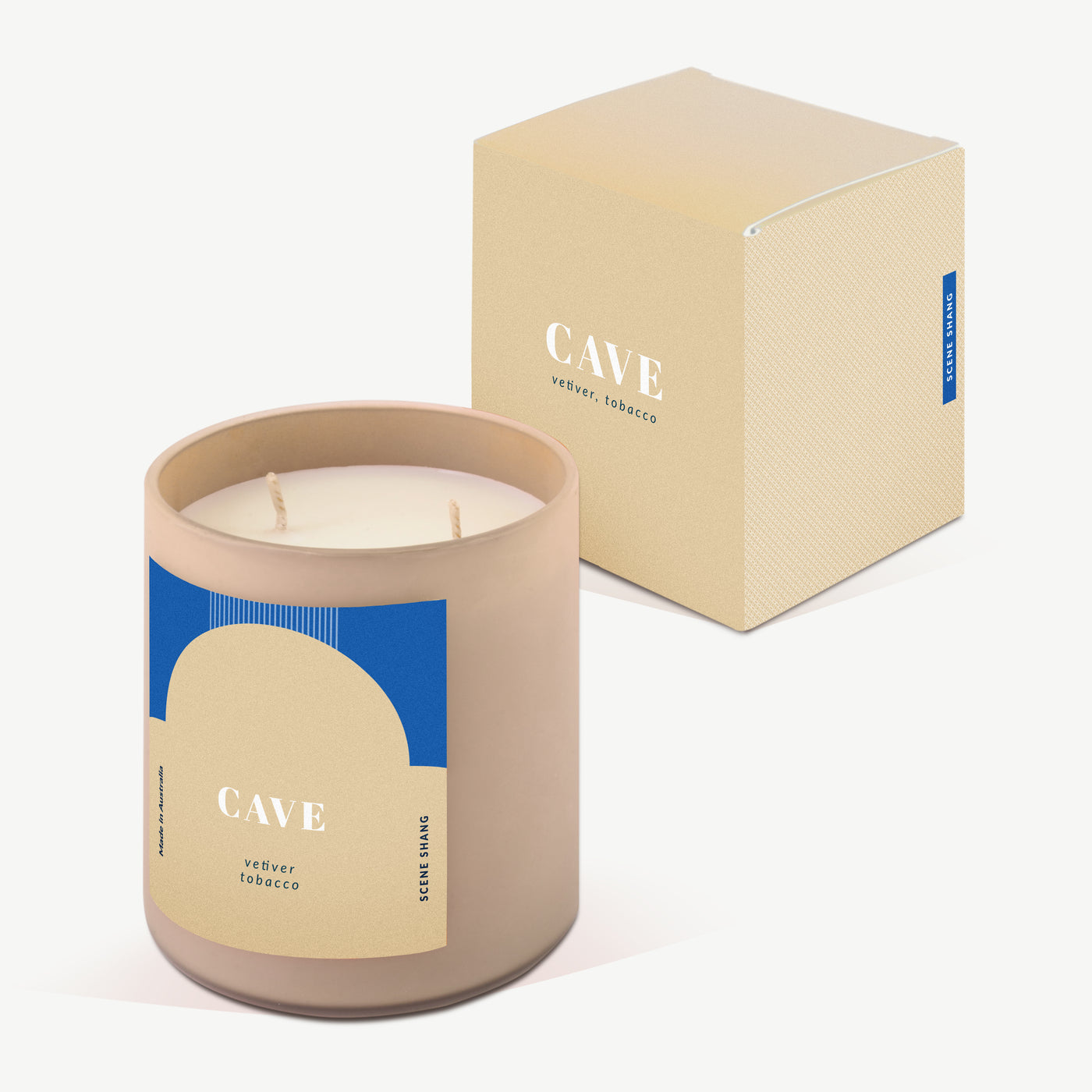 CAVE Triple Scented Soy Wax Candle (Vetiver, Tobacco)