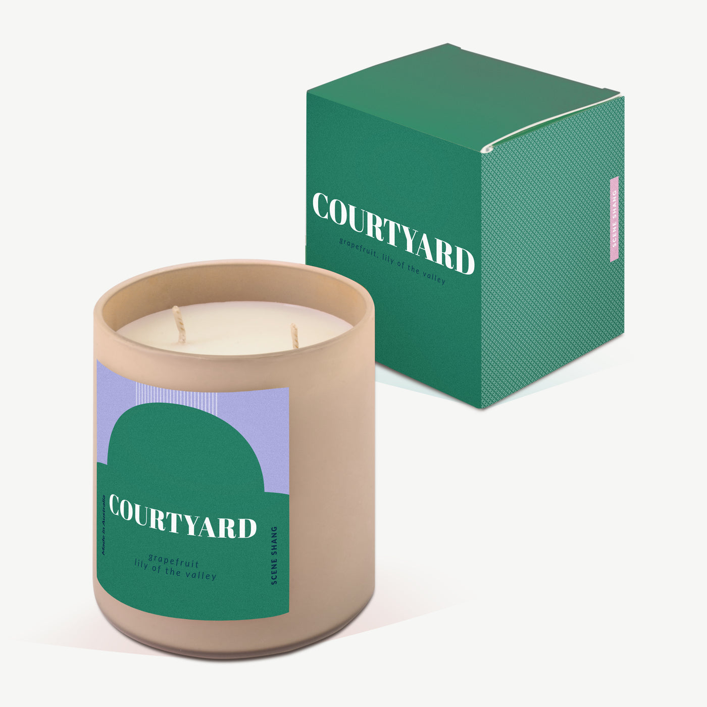 COURTYARD Triple Scented Soy Wax Candle (Grapefruit, Lily of the Valley)