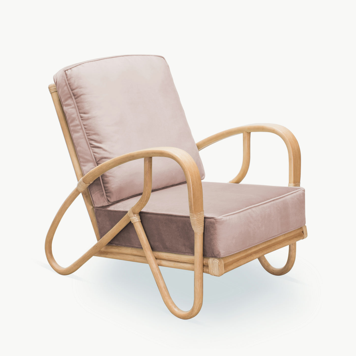 THE MAVERICK Cane Chair - Dusty Pink