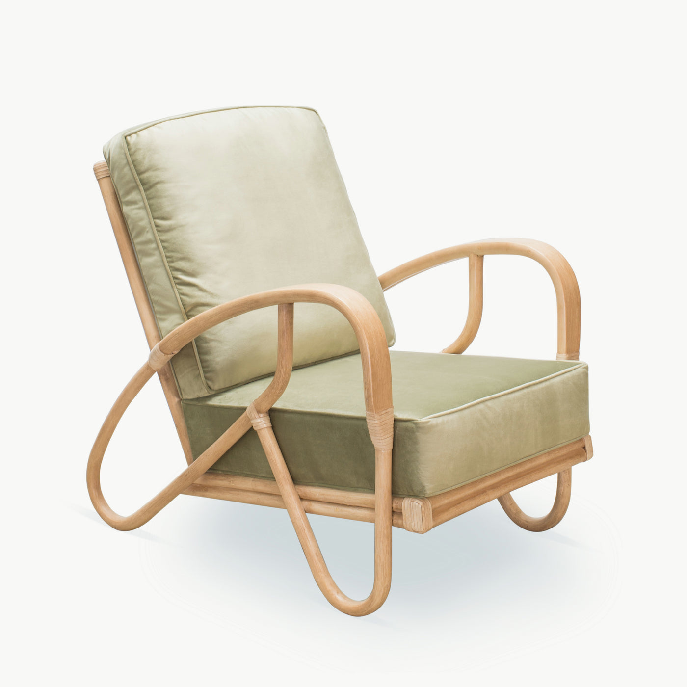 THE MAVERICK Cane Chair - Olive