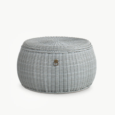 WEAVE Weatherproof Pouf with Storage - Grey (Large)