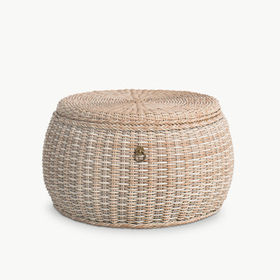 WEAVE Weatherproof Pouf with Storage - Tri Colour (Large)