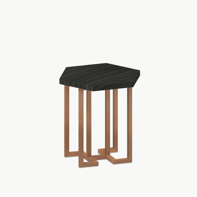 YUAN Loft Side Table (Short) - LIU Hexagon - Solid Wood